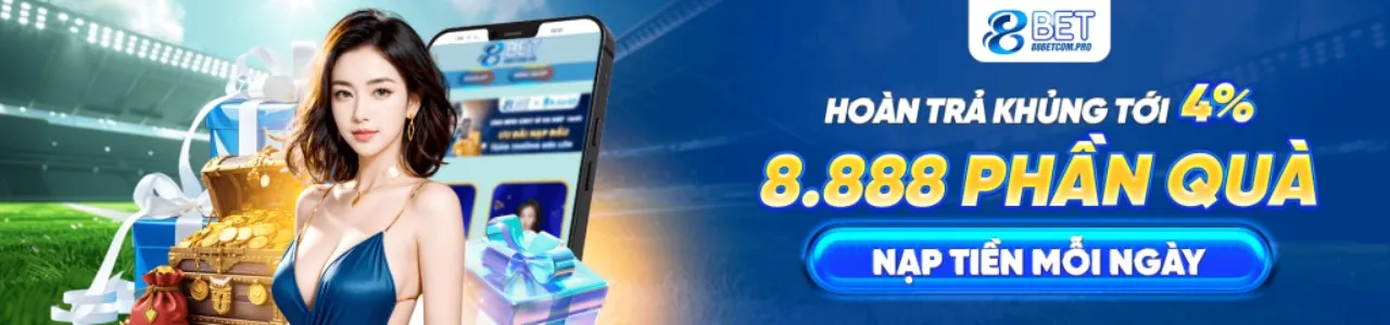 Banner 8kbet 1 chào mừng người chơi mới với ưu đãi 188k
